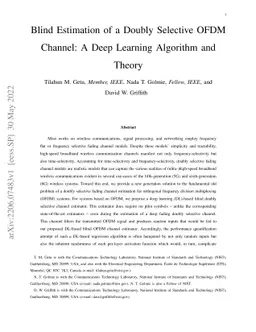 Blind Estimation of a Doubly Selective OFDM Channel: A Deep Learning
  Algorithm and Theory