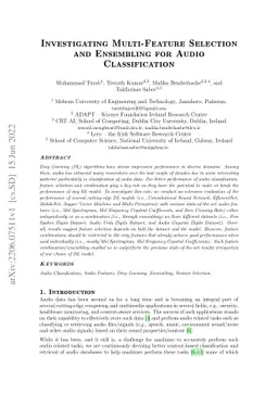 Investigating Multi-Feature Selection and Ensembling for Audio
  Classification