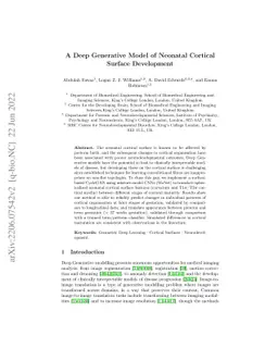 A Deep Generative Model of Neonatal Cortical Surface Development