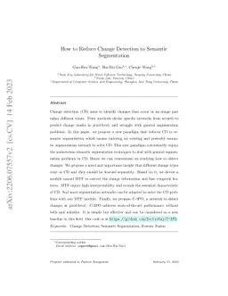 How to Reduce Change Detection to Semantic Segmentation