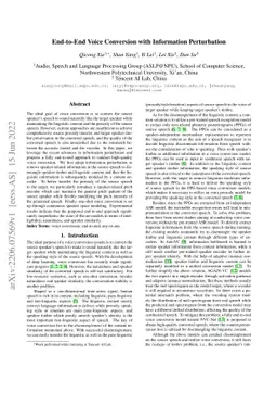 End-to-End Voice Conversion with Information Perturbation