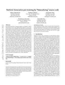 NatGen: Generative pre-training by "Naturalizing" source code