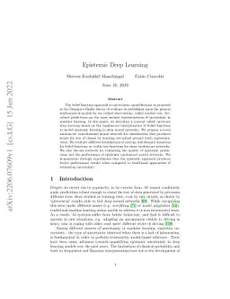 Epistemic Deep Learning