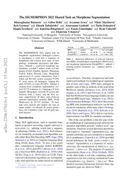 The SIGMORPHON 2022 Shared Task on Morpheme Segmentation