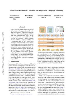 DIRECTOR: Generator-Classifiers For Supervised Language Modeling