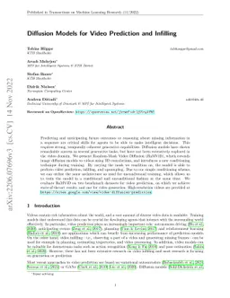Diffusion Models for Video Prediction and Infilling