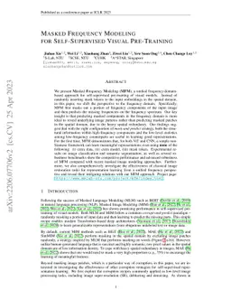 Masked Frequency Modeling for Self-Supervised Visual Pre-Training