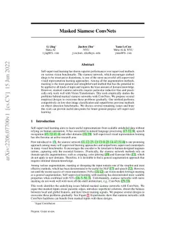 Masked Siamese ConvNets