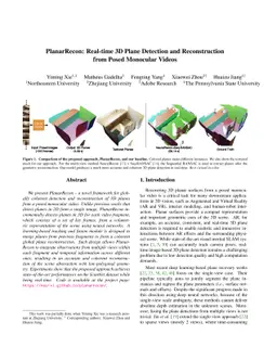 PlanarRecon: Real-time 3D Plane Detection and Reconstruction from Posed
  Monocular Videos