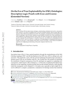 On the Eve of True Explainability for OWL Ontologies: Description Logic
  Proofs with Evee and Evonne (Extended Version)