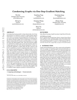 Condensing Graphs via One-Step Gradient Matching