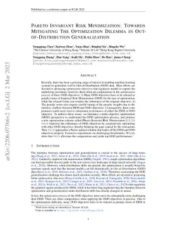 Pareto Invariant Risk Minimization: Towards Mitigating the Optimization
  Dilemma in Out-of-Distribution Generalization
