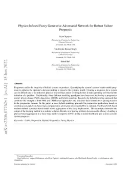 Physics-Infused Fuzzy Generative Adversarial Network for Robust Failure
  Prognosis