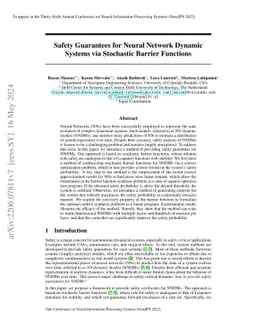 Safety Guarantees for Neural Network Dynamic Systems via Stochastic
  Barrier Functions
