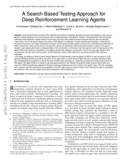 A Search-Based Testing Approach for Deep Reinforcement Learning Agents
