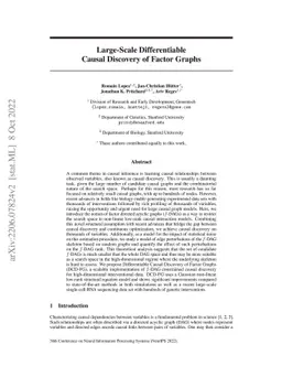 Large-Scale Differentiable Causal Discovery of Factor Graphs