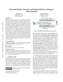 Personal Entity, Concept, and Named Entity Linking in Conversations