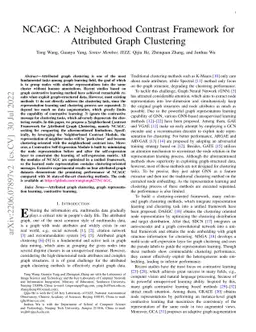 NCAGC: A Neighborhood Contrast Framework for Attributed Graph Clustering