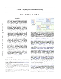 Double Sampling Randomized Smoothing