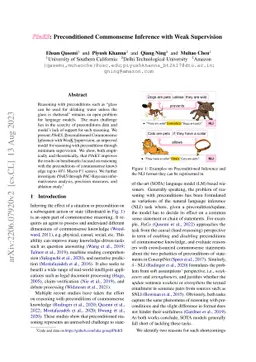 PInKS: Preconditioned Commonsense Inference with Minimal Supervision