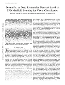 DreamNet: A Deep Riemannian Network based on SPD Manifold Learning for
  Visual Classification