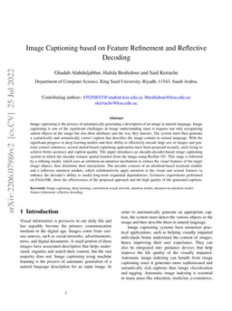 Image Captioning based on Feature Refinement and Reflective Decoding
