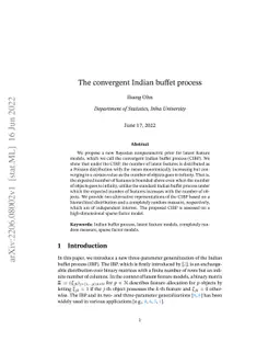 The convergent Indian buffet process