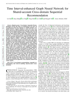 Time Interval-enhanced Graph Neural Network for Shared-account
  Cross-domain Sequential Recommendation