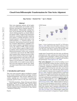 Closed-Form Diffeomorphic Transformations for Time Series Alignment