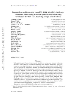 Lessons learned from the NeurIPS 2021 MetaDL challenge: Backbone
  fine-tuning without episodic meta-learning dominates for few-shot learning
  image classification