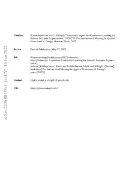 Volumetric Supervised Contrastive Learning for Seismic Semantic
  Segmentation
