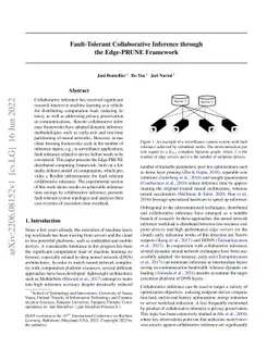 Fault-Tolerant Collaborative Inference through the Edge-PRUNE Framework