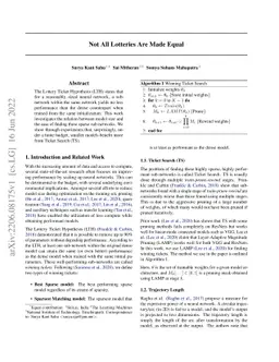 Not All Lotteries Are Made Equal