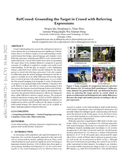 RefCrowd: Grounding the Target in Crowd with Referring Expressions