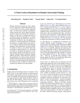 A Closer Look at Smoothness in Domain Adversarial Training