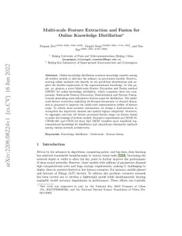 Multi scale Feature Extraction and Fusion for Online Knowledge
  Distillation