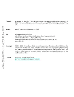 Open-Set Recognition with Gradient-Based Representations