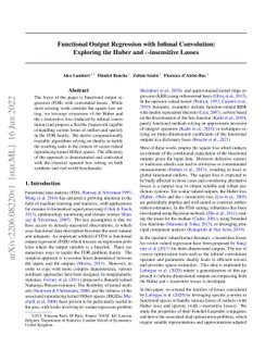 Functional Output Regression with Infimal Convolution: Exploring the
  Huber and $ε$-insensitive Losses
