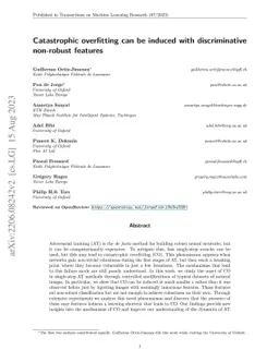 Catastrophic overfitting can be induced with discriminative non-robust
  features