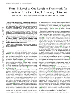 From Bi-Level to One-Level: A Framework for Structural Attacks to Graph
  Anomaly Detection