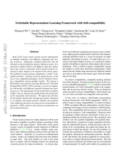 Switchable Representation Learning Framework with Self-compatibility