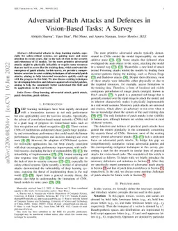 Adversarial Patch Attacks and Defences in Vision-Based Tasks: A Survey