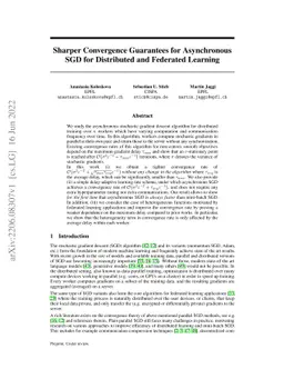 Sharper Convergence Guarantees for Asynchronous SGD for Distributed and
  Federated Learning