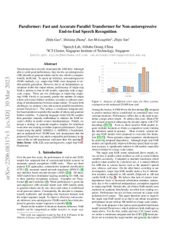 Paraformer: Fast and Accurate Parallel Transformer for
  Non-autoregressive End-to-End Speech Recognition