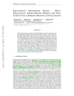 Equivariant Descriptor Fields: SE(3)-Equivariant Energy-Based Models for
  End-to-End Visual Robotic Manipulation Learning