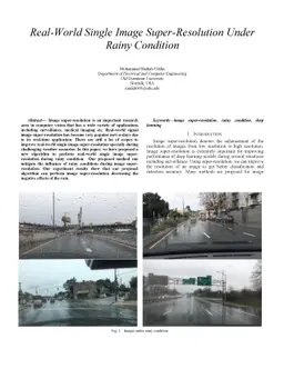 Real-World Single Image Super-Resolution Under Rainy Condition