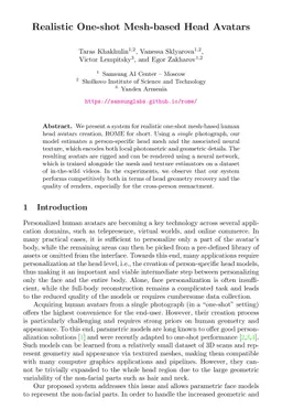 Realistic One-shot Mesh-based Head Avatars