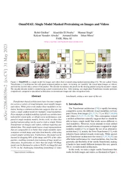 OmniMAE: Single Model Masked Pretraining on Images and Videos