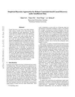 Empirical Bayesian Approaches for Robust Constraint-based Causal
  Discovery under Insufficient Data