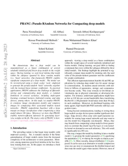 PRANC: Pseudo RAndom Networks for Compacting deep models